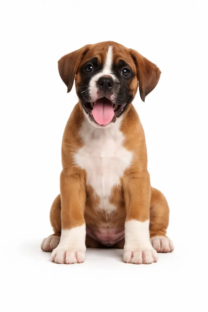 Boxer puppy sitting – Boxer weight calculator